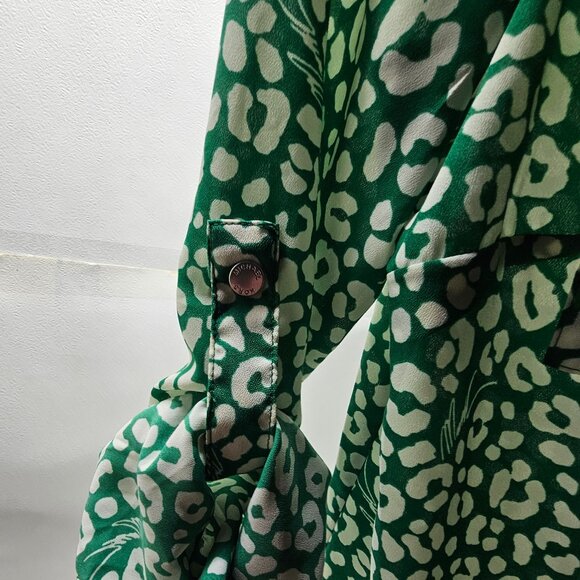 Michael Kors Green Animal Print Blouse – Size XS - Picture 7 of 7